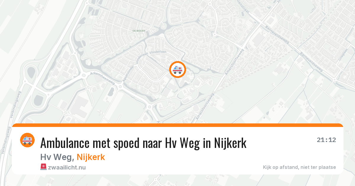 Ambulance met spoed naar Hv Weg in Nijkerk — 22 apr 2026