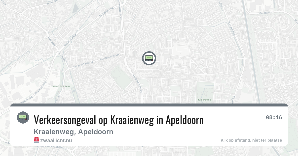 Verkeersongeval op Kraaienweg in Apeldoorn — 2 mrt 2026