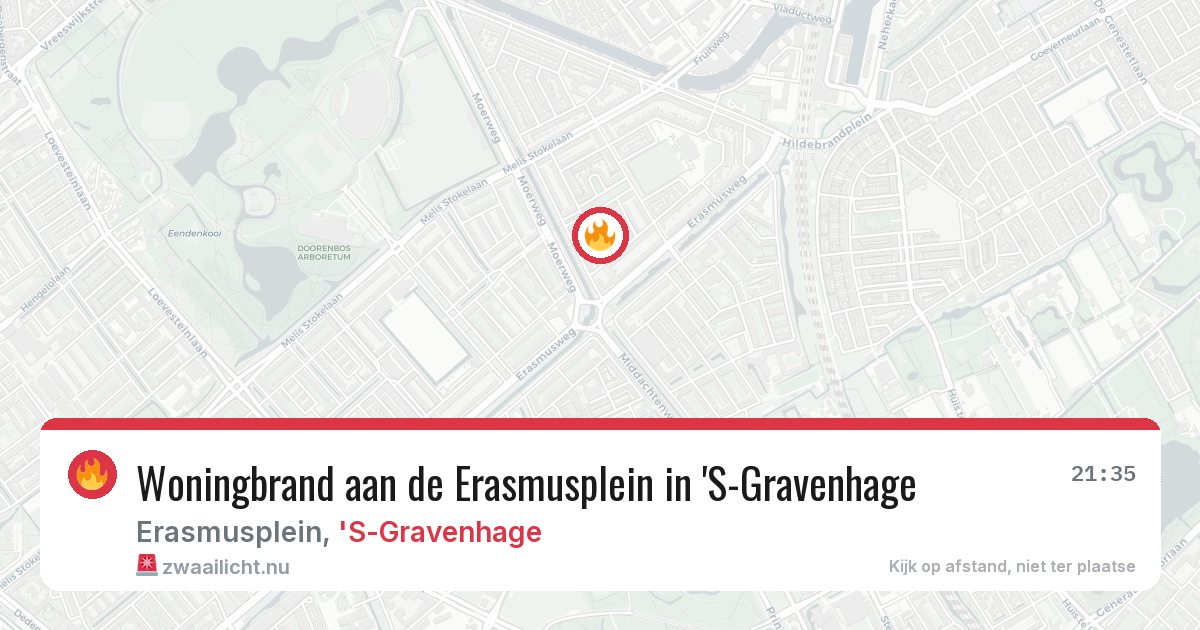 Woningbrand aan de Erasmusplein in 'S-Gravenhage — 2 jun 2026