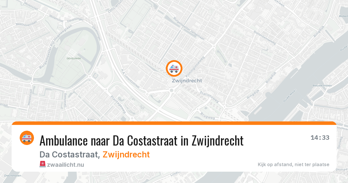 Ambulance naar Da Costastraat in Zwijndrecht — 11 mei 2026