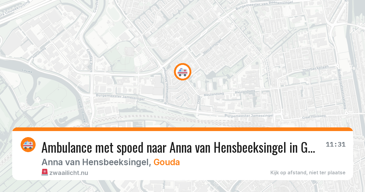 Ambulance met spoed naar Anna van Hensbeeksingel in Gouda — 22 jan 2026