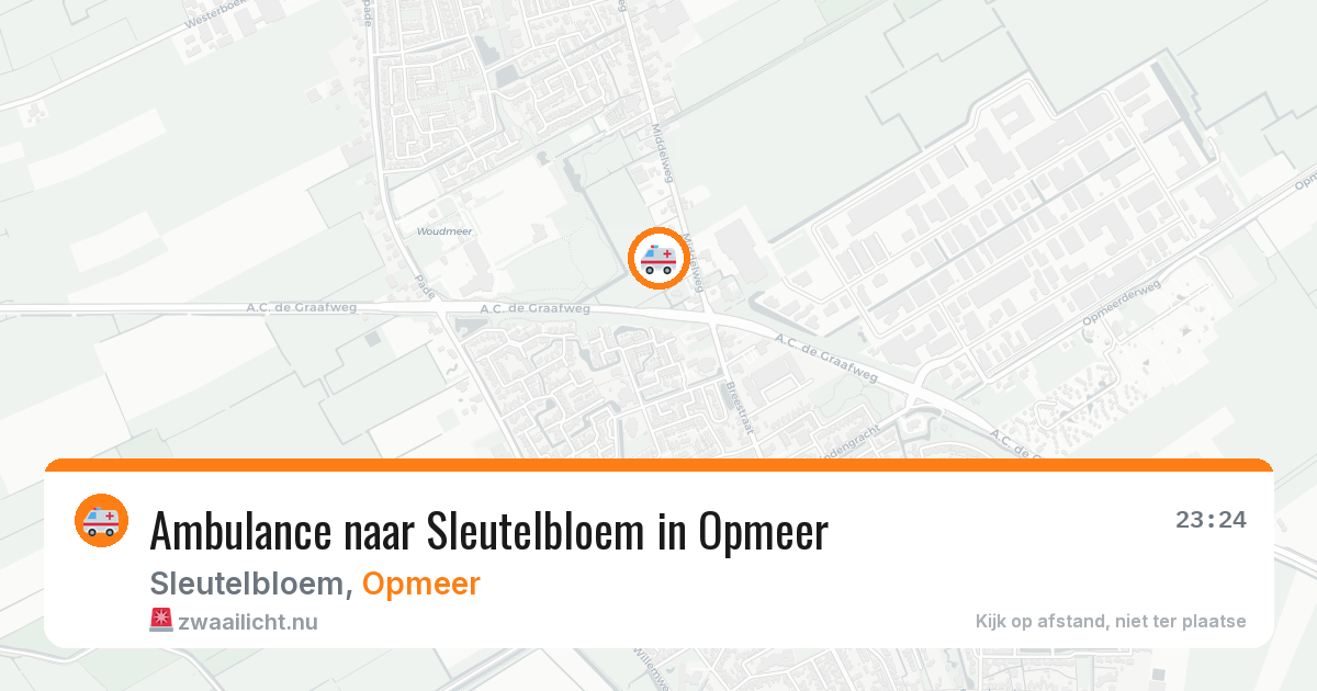 Ambulance naar Sleutelbloem in Opmeer — 22 jul 2026