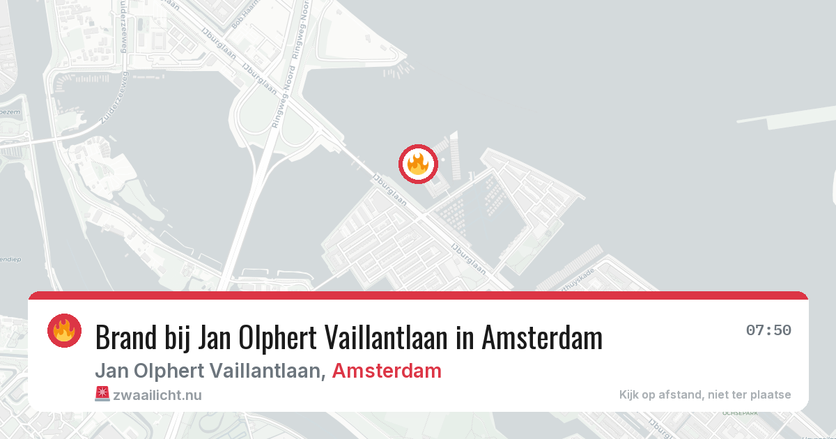 Brand bij Jan Olphert Vaillantlaan in Amsterdam — 21 jul 2026