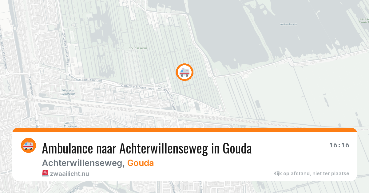 Ambulance naar Achterwillenseweg in Gouda — 17 mrt 2026