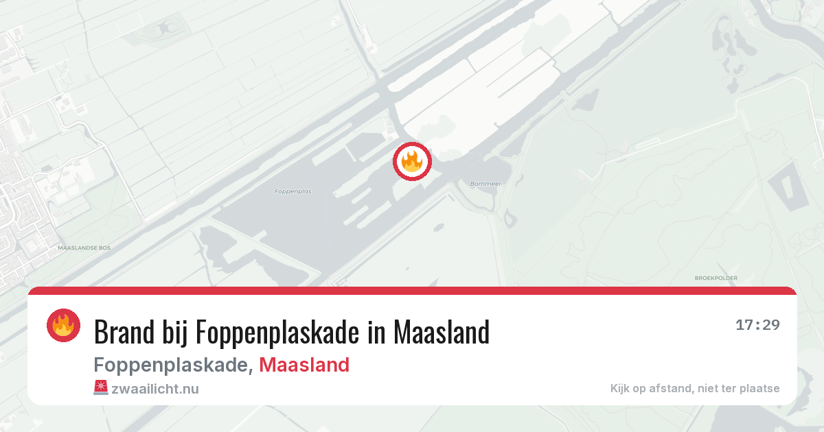 Brand bij Foppenplaskade in Maasland — 22 jul 2026