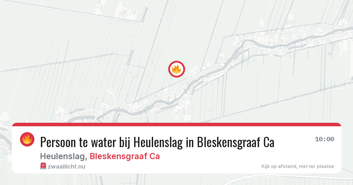 Persoon te water bij Heulenslag in Bleskensgraaf Ca — 15 jul 2026