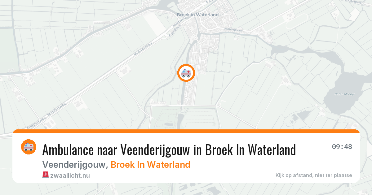 Ambulance naar Veenderijgouw in Broek In Waterland — 6 jun 2026