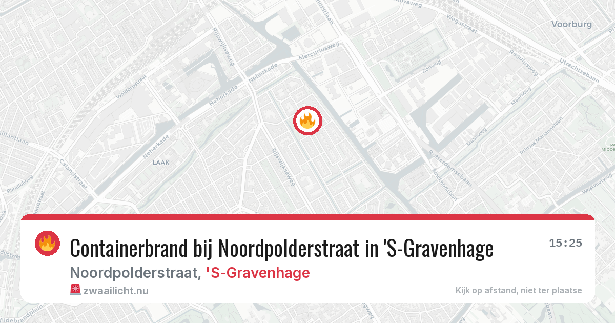 Containerbrand bij Noordpolderstraat in 'S-Gravenhage — 17 mei 2026