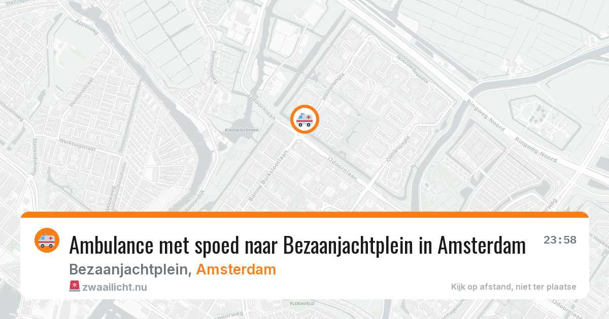 Ambulance met spoed naar Bezaanjachtplein in Amsterdam — 26 apr 2026