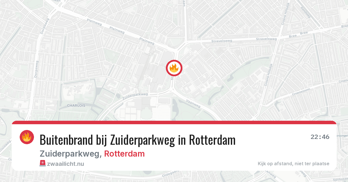 Buitenbrand bij Zuiderparkweg in Rotterdam — 20 mei 2026