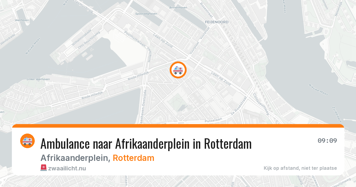 Ambulance naar Afrikaanderplein in Rotterdam — 7 jun 2026