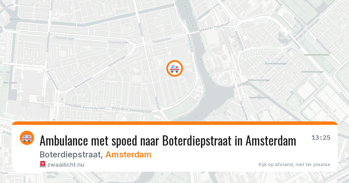 Ambulance met spoed naar Boterdiepstraat in Amsterdam — 10 mei 2026