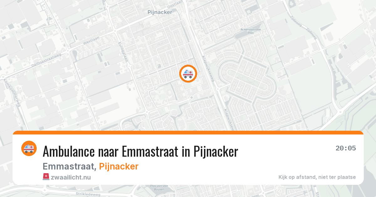 Ambulance naar Emmastraat in Pijnacker — 16 mrt 2026
