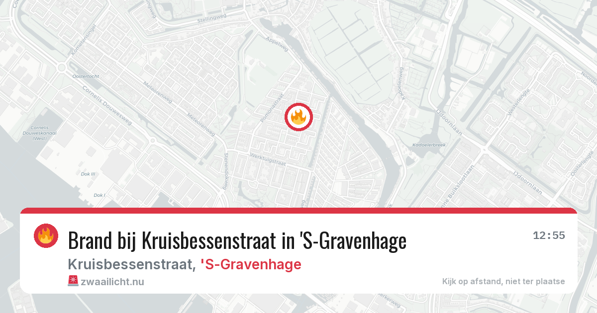 Brand bij Kruisbessenstraat in 'S-Gravenhage — 19 mrt 2026