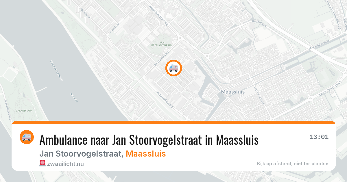 Ambulance naar Jan Stoorvogelstraat in Maassluis — 25 jul 2026