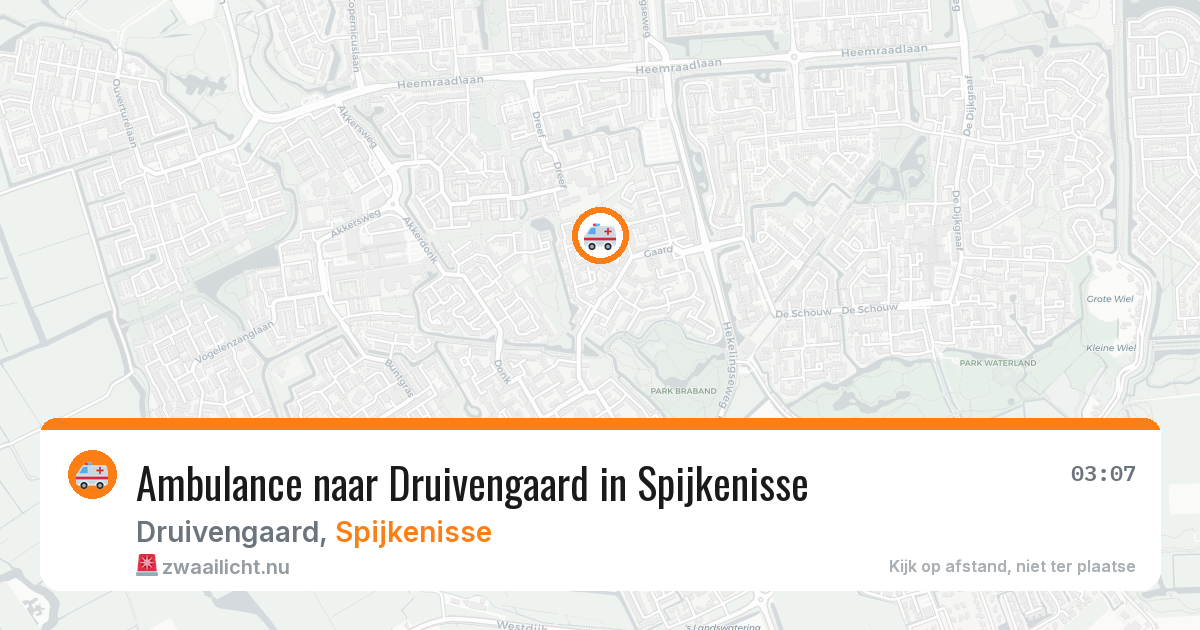 Ambulance naar Druivengaard in Spijkenisse — 19 jul 2026
