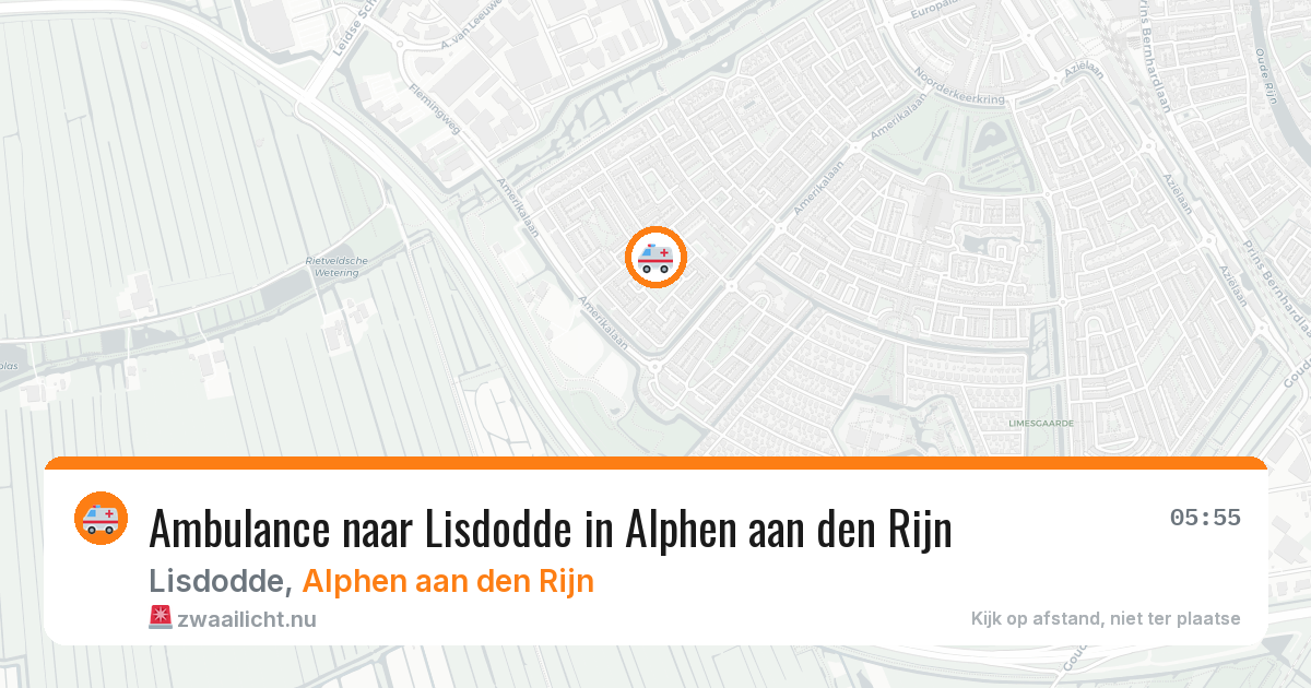 Ambulance naar Lisdodde in Alphen aan den Rijn — 26 jul 2026