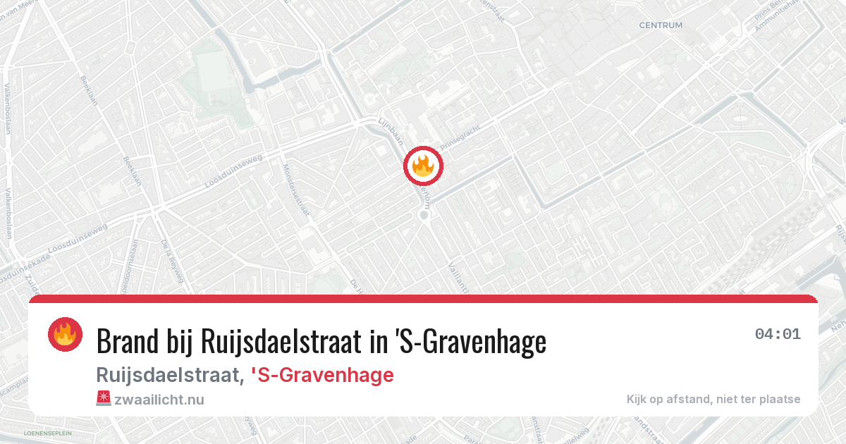Brand bij Ruijsdaelstraat in 'S-Gravenhage — 23 jul 2026