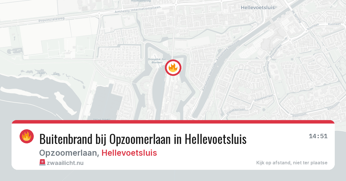 Buitenbrand bij Opzoomerlaan in Hellevoetsluis — 25 mei 2026