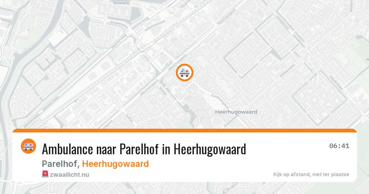 Ambulance naar Parelhof in Heerhugowaard — 14 mei 2026