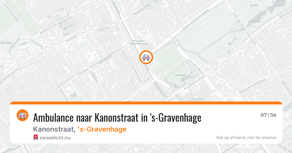 Ambulance naar Kanonstraat in 's-Gravenhage — 25 jul 2026
