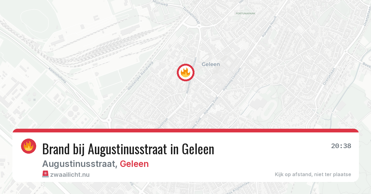 Brand bij Augustinusstraat in Geleen — 19 mrt 2026
