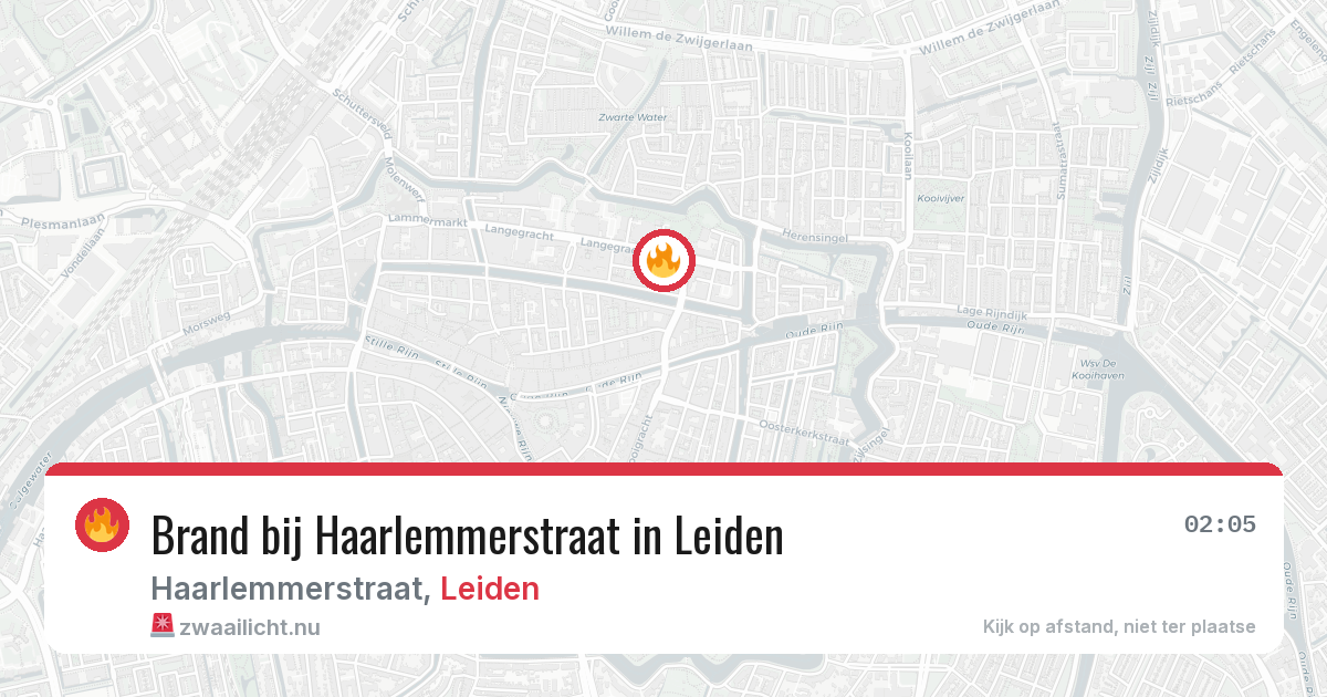 Brand bij Haarlemmerstraat in Leiden — 31 mei 2026