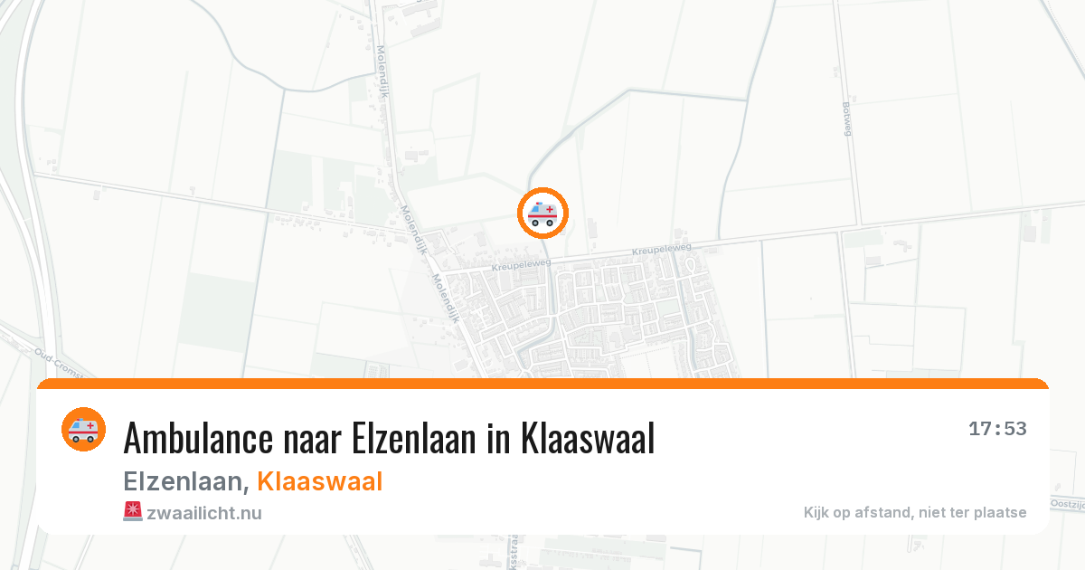 Ambulance naar Elzenlaan in Klaaswaal — 22 jul 2026