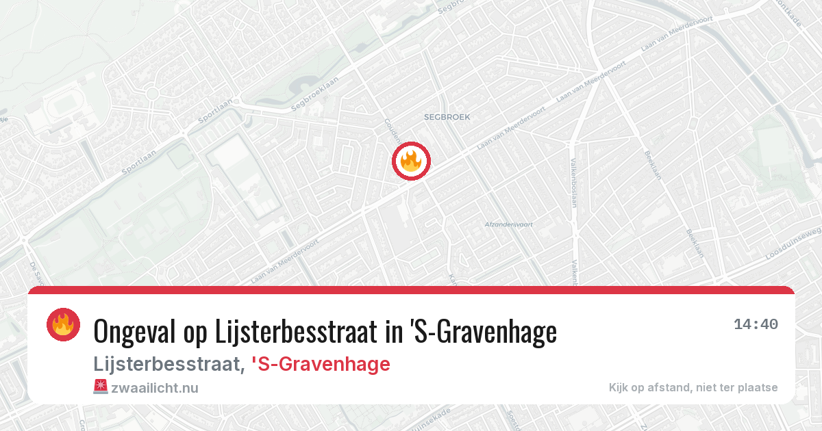 Ongeval op Lijsterbesstraat in 'S-Gravenhage — 4 mei 2026