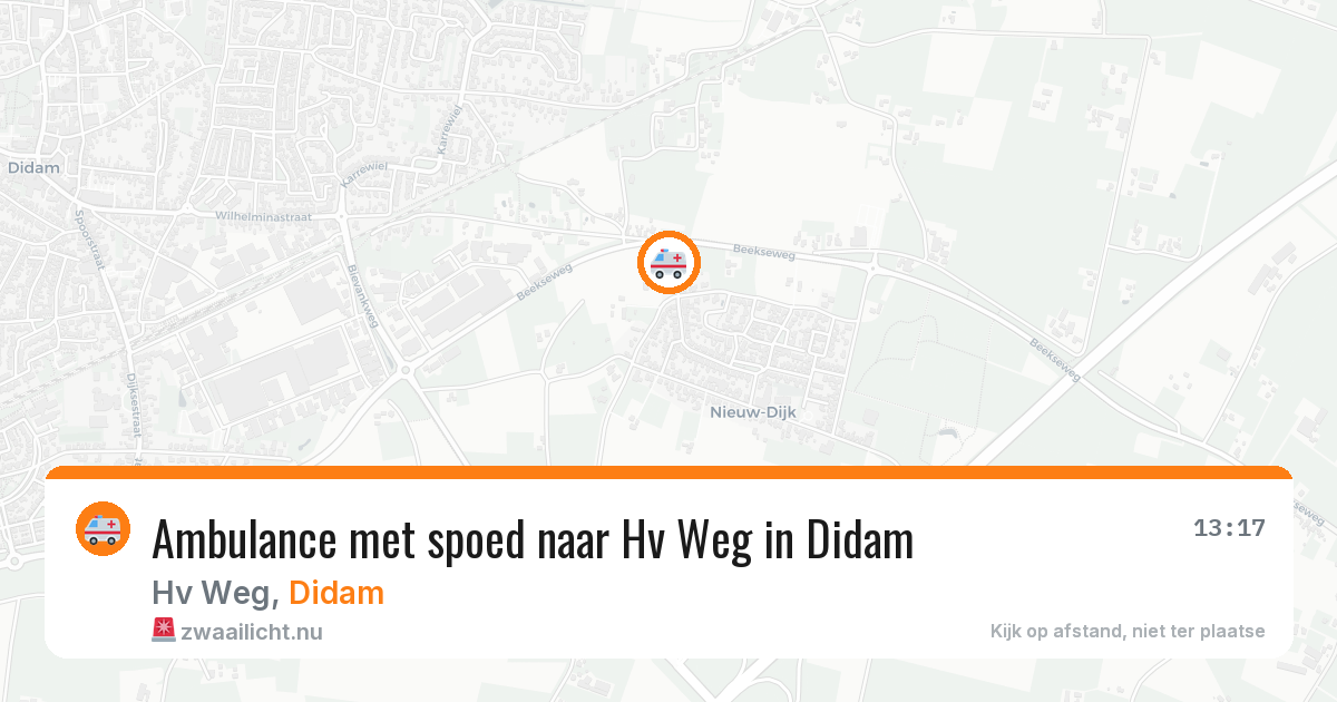 Ambulance met spoed naar Hv Weg in Didam — 23 jul 2026