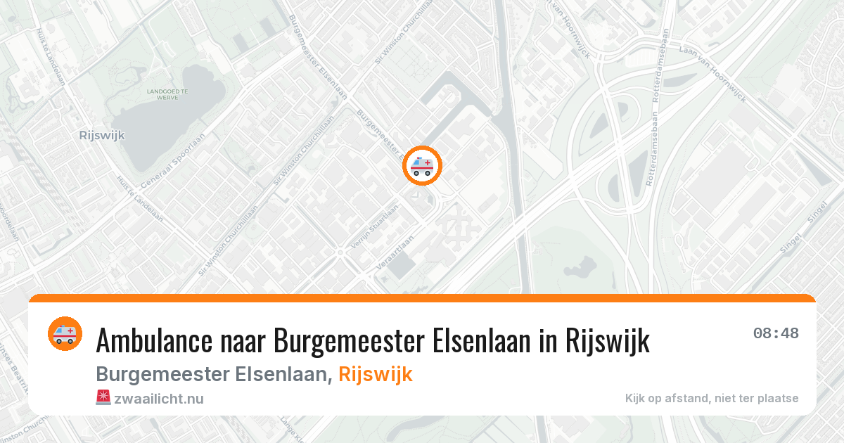 Ambulance naar Burgemeester Elsenlaan in Rijswijk — 23 jul 2026