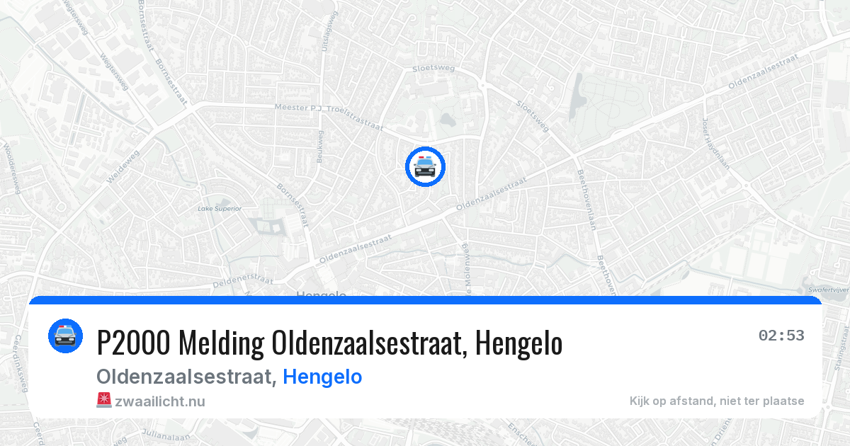 P2000 Melding Oldenzaalsestraat, Hengelo — 2 mei 2026