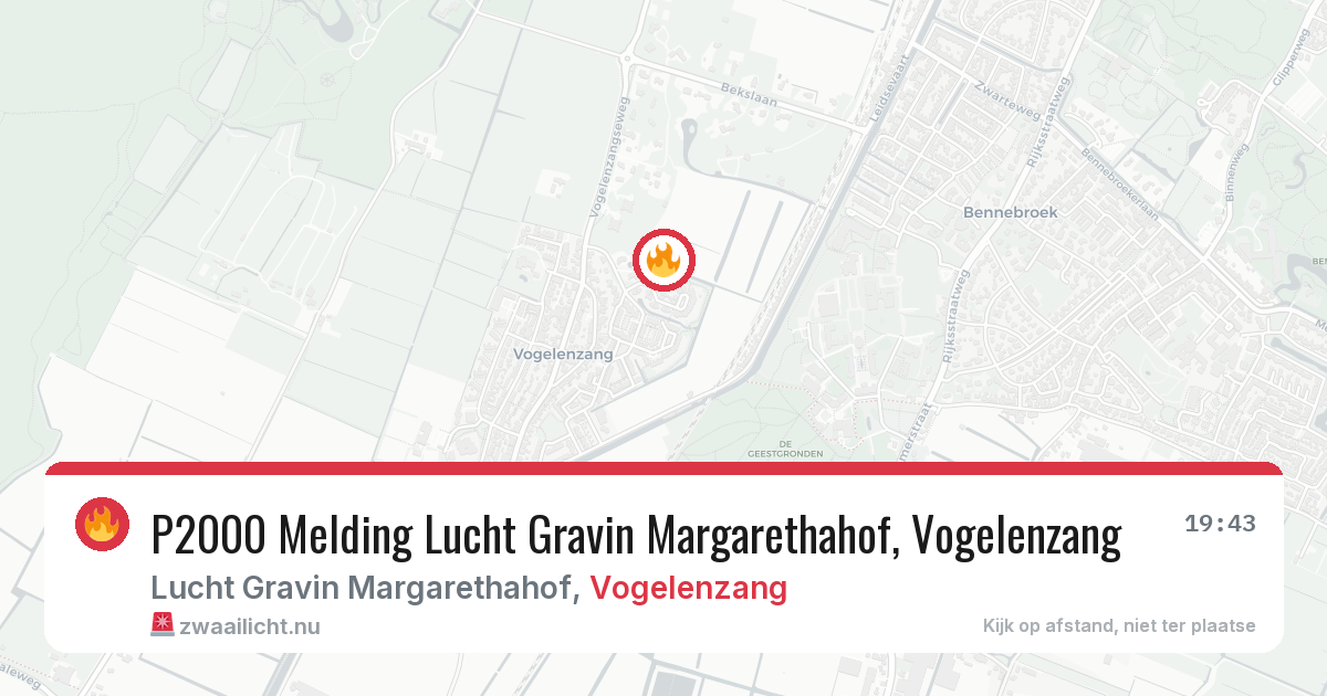 P2000 Melding Lucht Gravin Margarethahof, Vogelenzang — 5 feb 2026