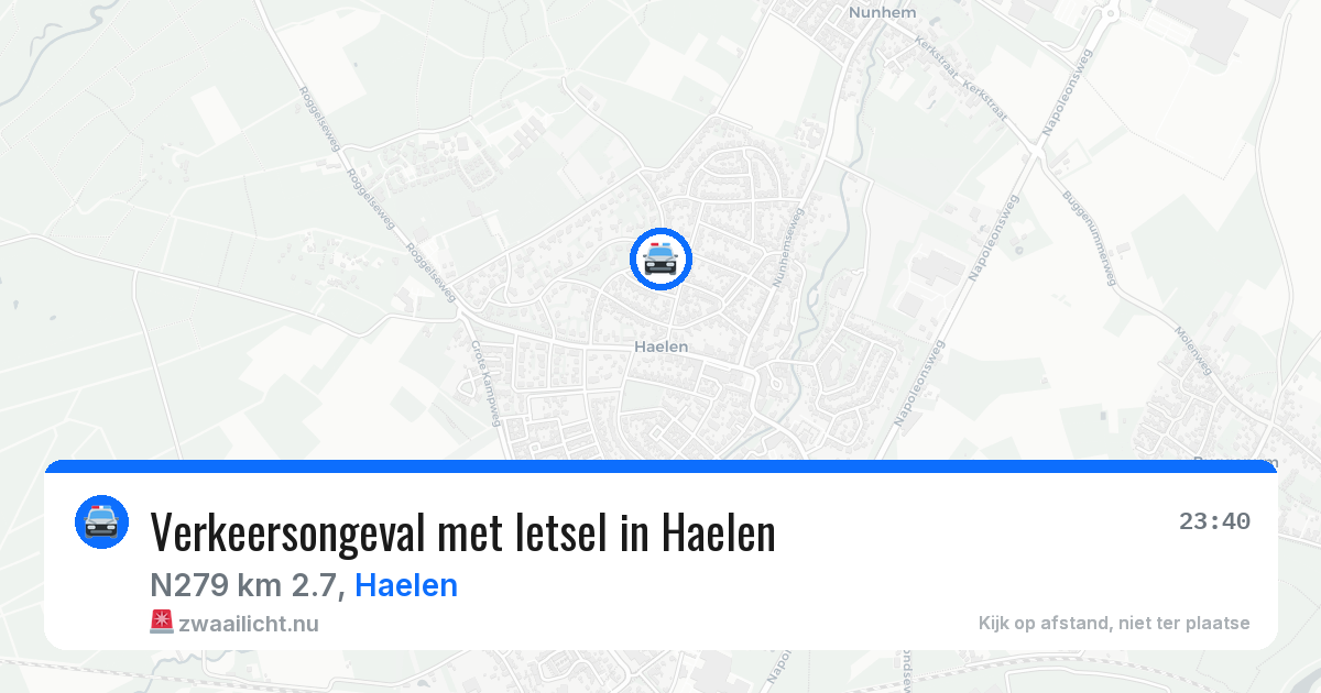 Verkeersongeval met letsel in Haelen — 23 mei 2026