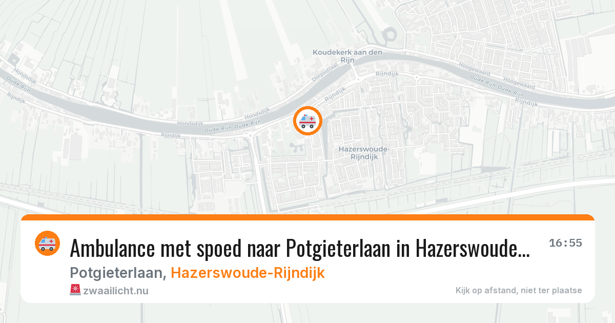 Ambulance met spoed naar Potgieterlaan in Hazerswoude-Rijndijk — 2 jun 2026