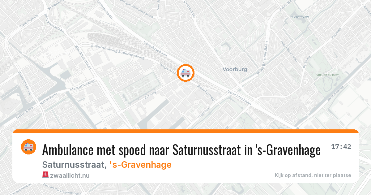 Ambulance met spoed naar Saturnusstraat in 's-Gravenhage — 7 jun 2026