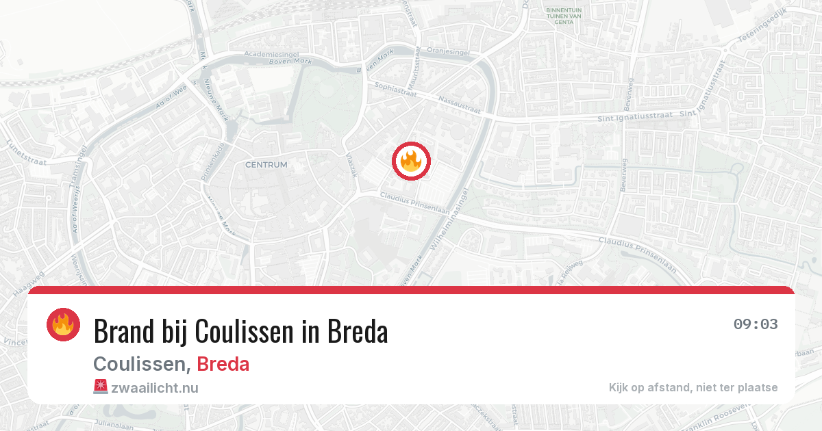Brand bij Coulissen in Breda — 20 jul 2026