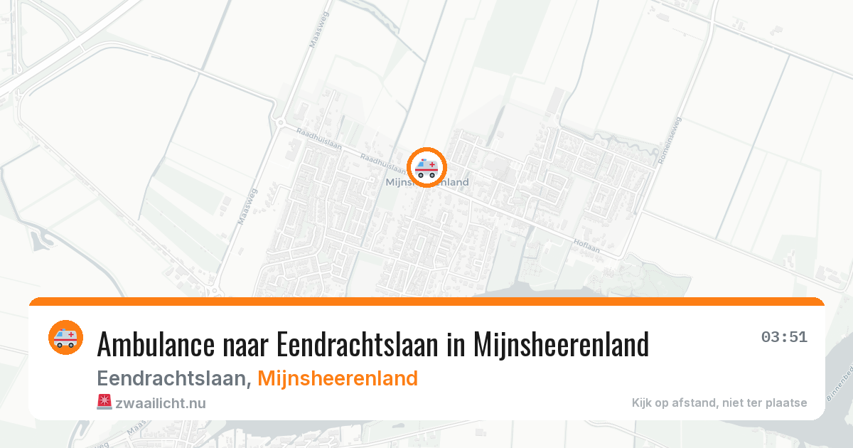 Ambulance naar Eendrachtslaan in Mijnsheerenland — 5 mei 2026