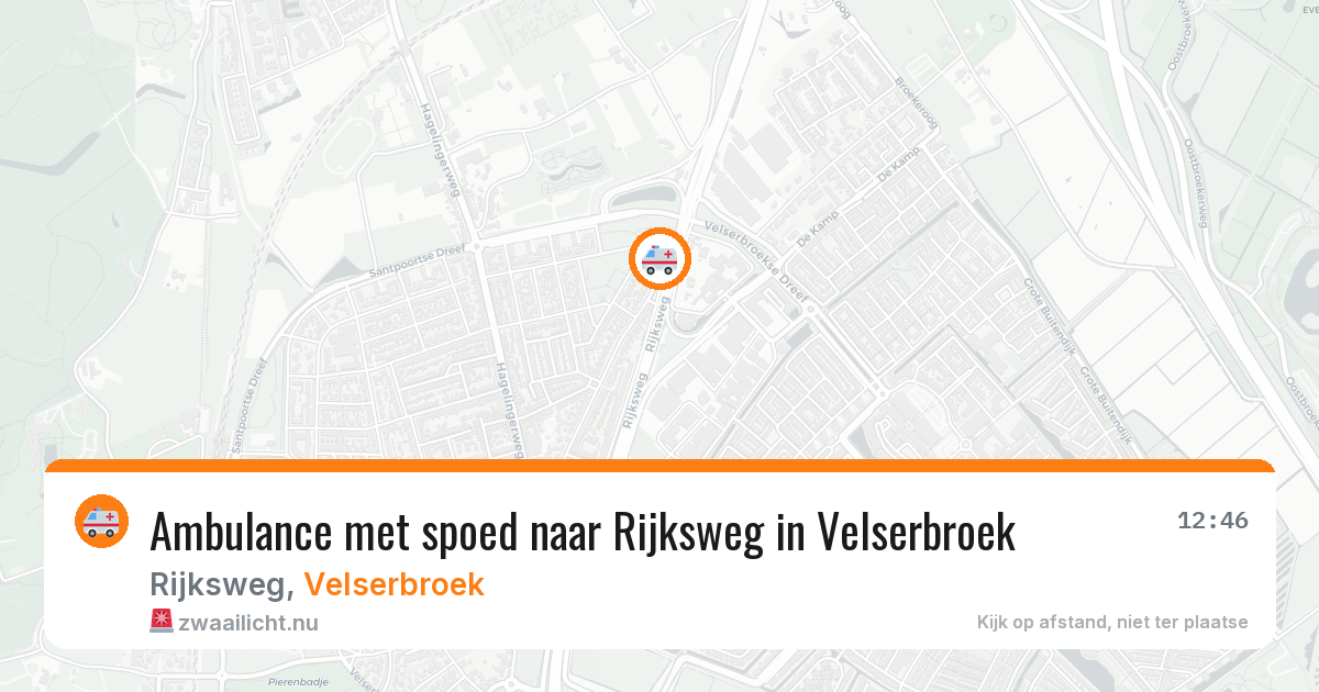 Ambulance met spoed naar Rijksweg in Velserbroek — 20 jul 2026