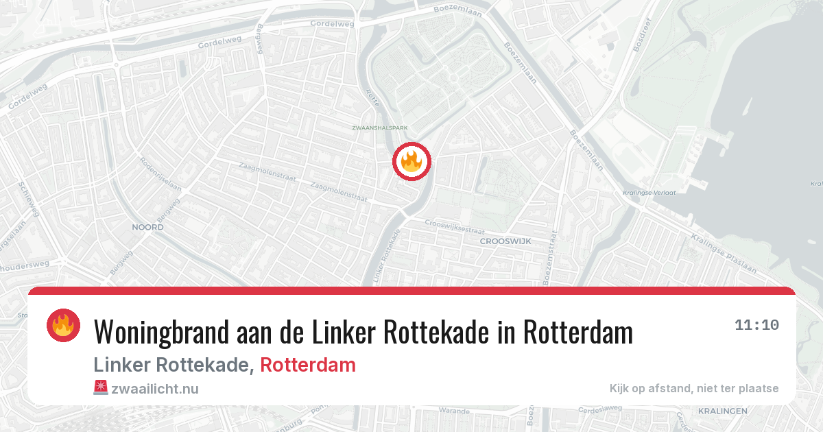 Woningbrand aan de Linker Rottekade in Rotterdam — 21 mei 2026