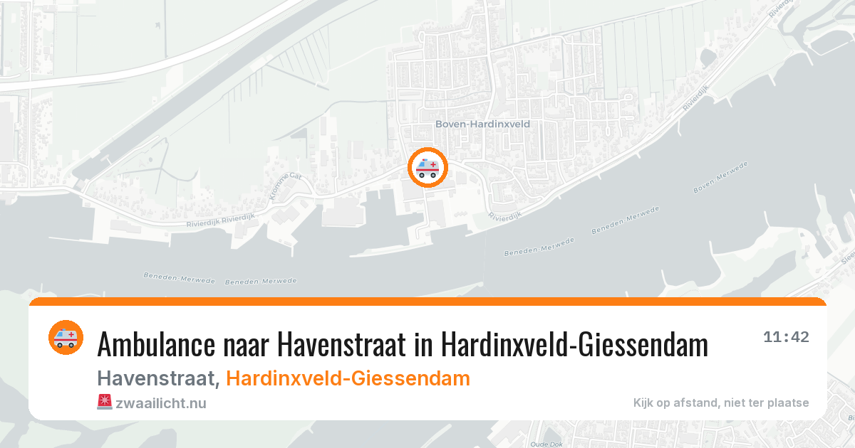 Ambulance naar Havenstraat in Hardinxveld-Giessendam — 25 jul 2026