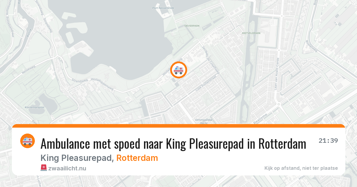 Ambulance met spoed naar King Pleasurepad in Rotterdam — 26 jul 2026