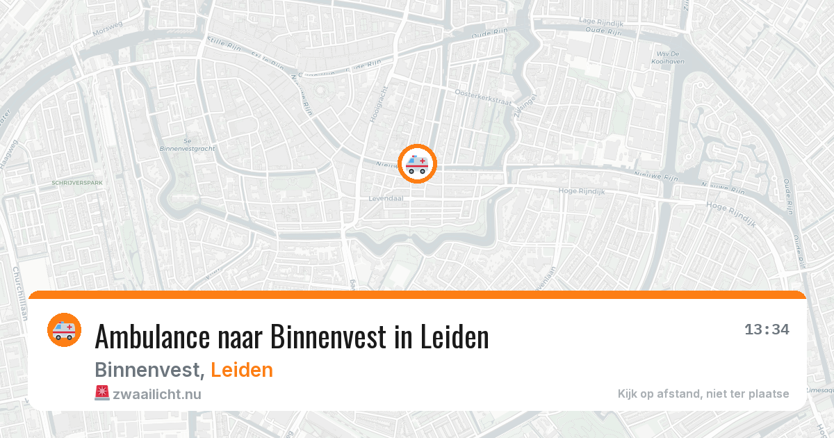 Ambulance naar Binnenvest in Leiden — 7 mei 2026