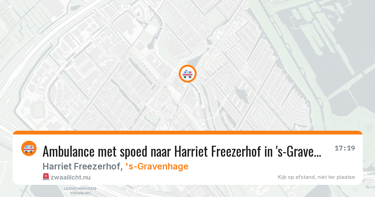 Ambulance met spoed naar Harriet Freezerhof in 's-Gravenhage — 10 jul 2026