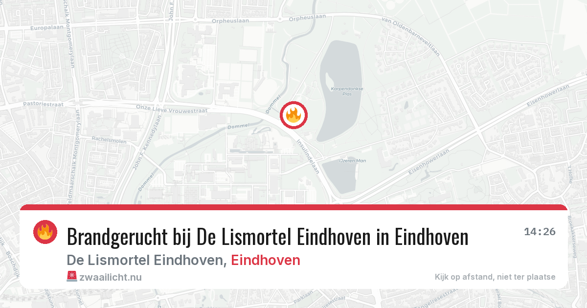 Brandgerucht bij De Lismortel Eindhoven in Eindhoven — 4 jun 2026