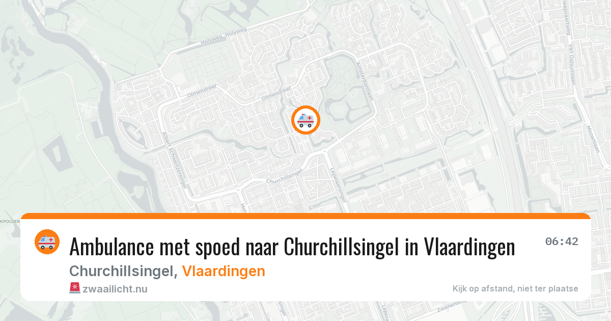 Ambulance met spoed naar Churchillsingel in Vlaardingen — 26 apr 2026