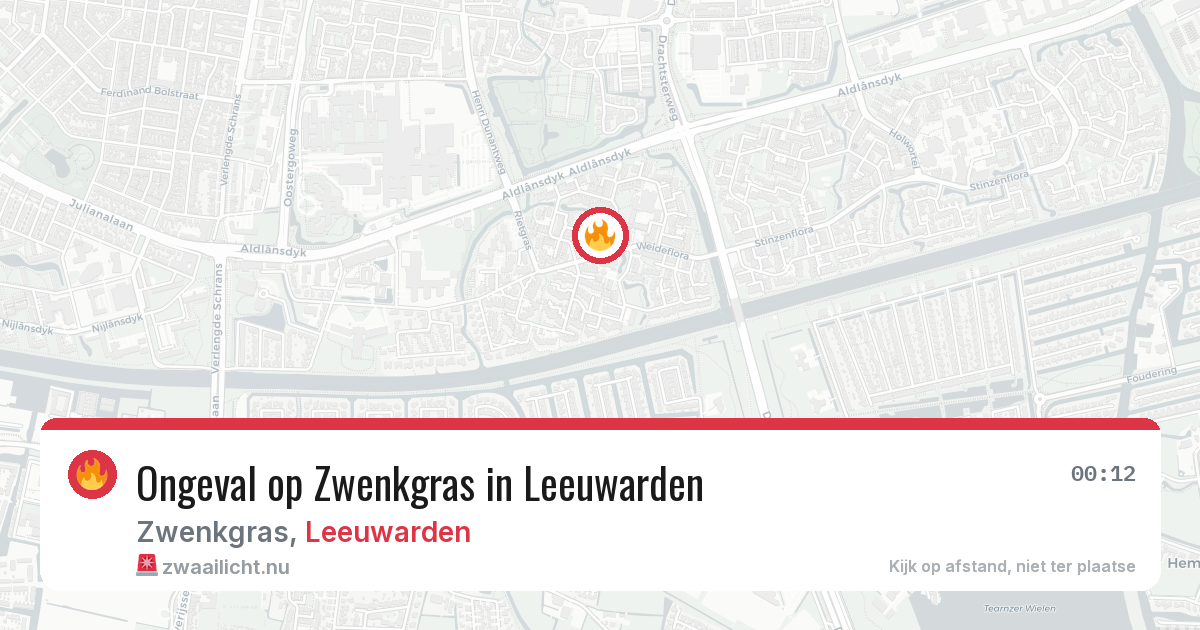 Ongeval op Zwenkgras in Leeuwarden — 18 mei 2026