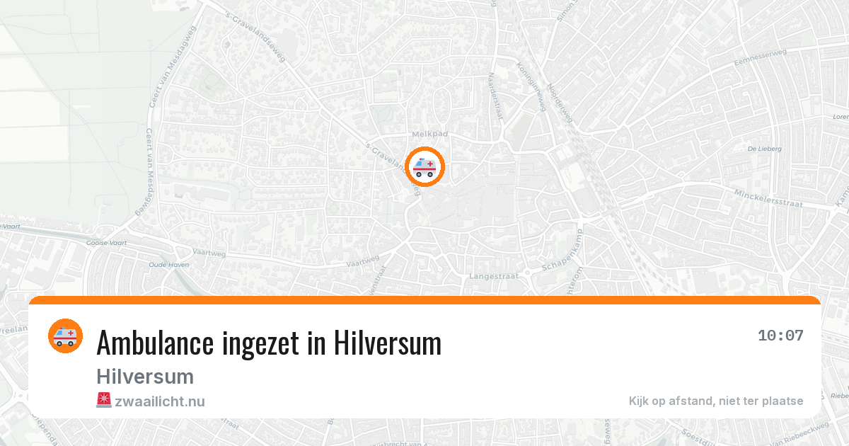 Ambulance ingezet in Hilversum — 13 jul 2026
