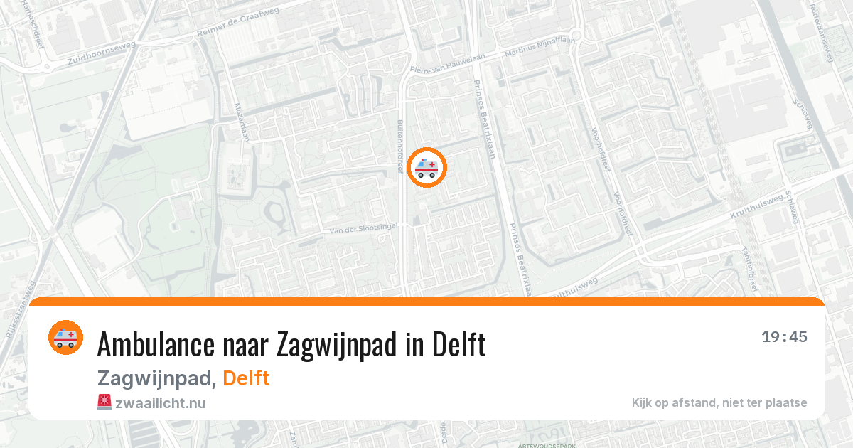 Ambulance naar Zagwijnpad in Delft — 15 mei 2026