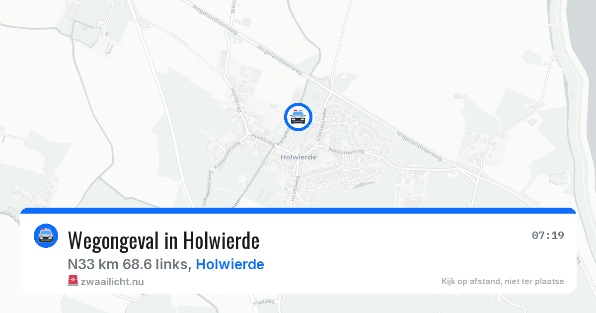 Wegongeval in Holwierde — 26 mei 2026